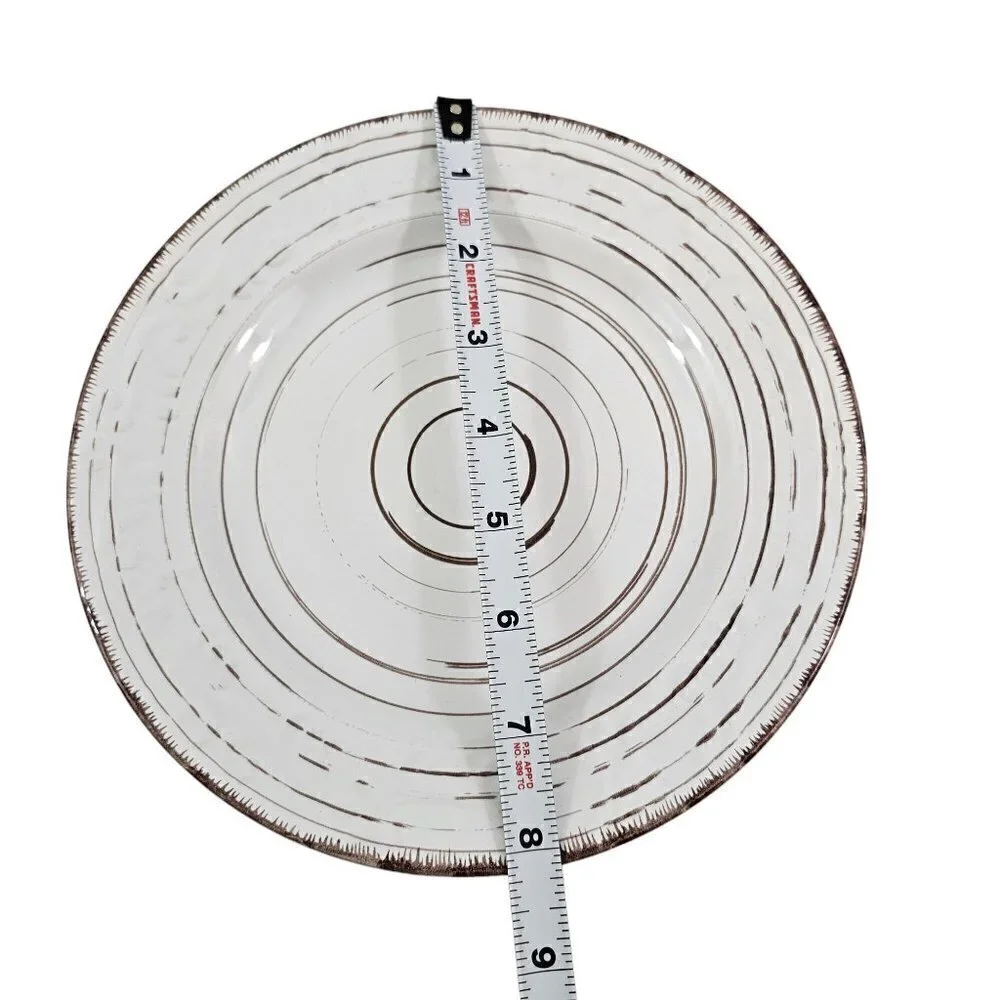 Pfaltzgraff Trellis White 8” Stoneware Salad Luncheon Plates – Set of 3